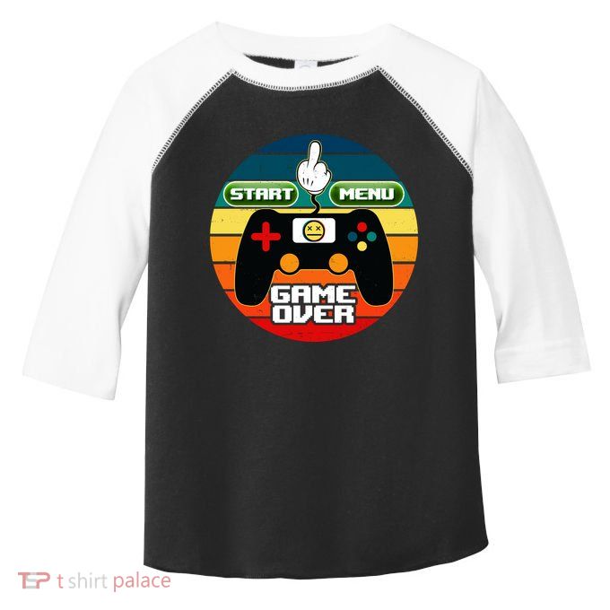 Funny Retro Game Over Gamer Toddler Fine Jersey T-Shirt