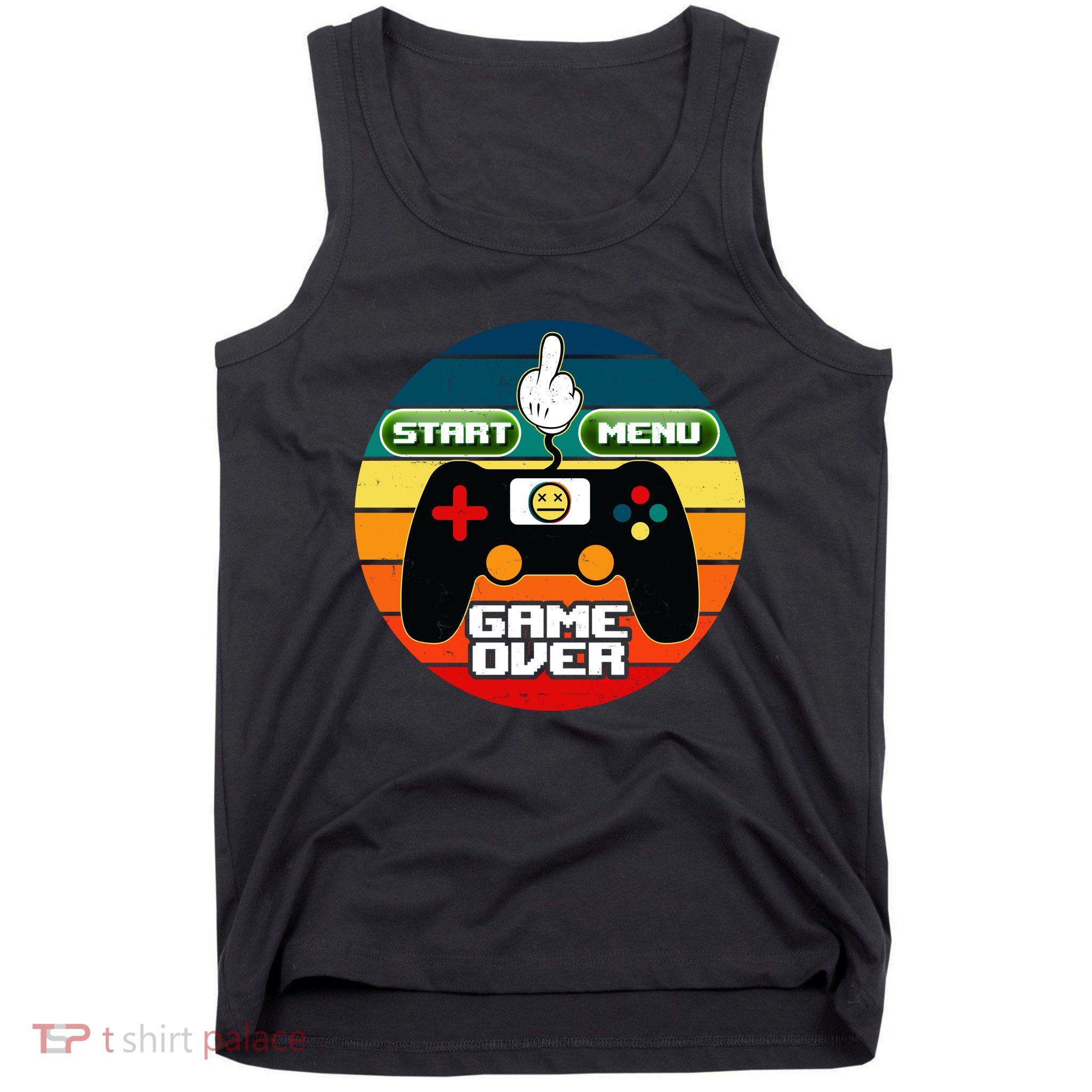 Funny Retro Game Over Gamer Tank Top