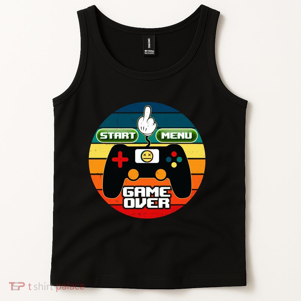 Funny Retro Game Over Gamer Tank Top