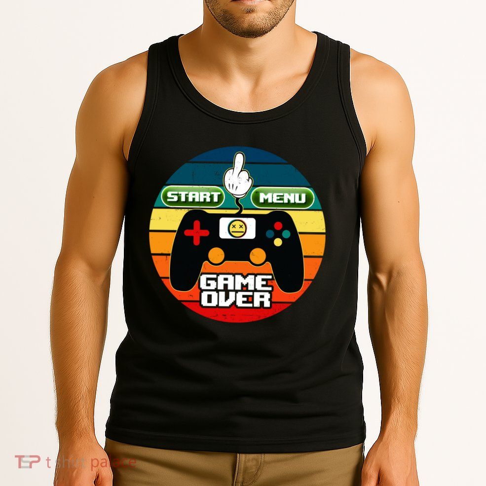 Funny Retro Game Over Gamer Tank Top