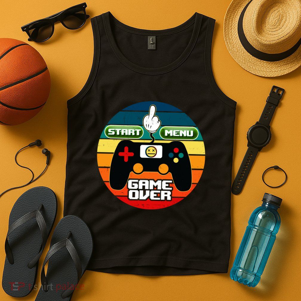 Funny Retro Game Over Gamer Tank Top