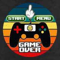 Funny Retro Game Over Gamer Golf Towel