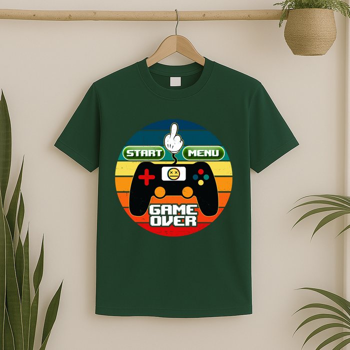 Funny Retro Game Over Gamer T-Shirt