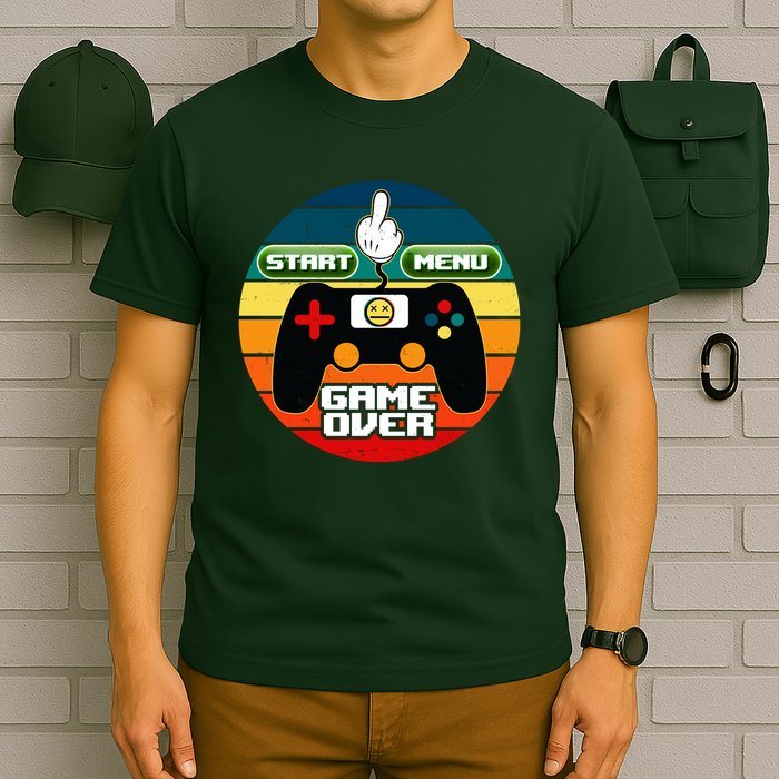Funny Retro Game Over Gamer T-Shirt