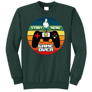 Funny Retro Game Over Gamer Tall Sweatshirt