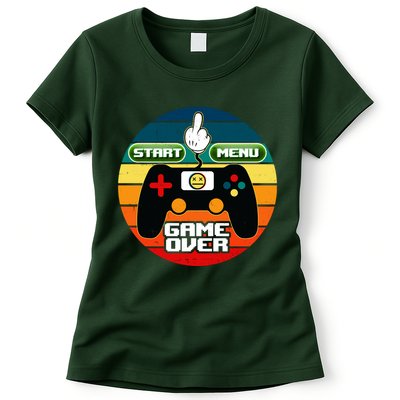Funny Retro Game Over Gamer Womens T-Shirt