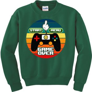 Funny Retro Game Over Gamer Kids Sweatshirt