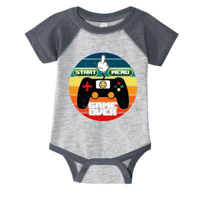 Funny Retro Game Over Gamer Infant Baby Jersey Bodysuit