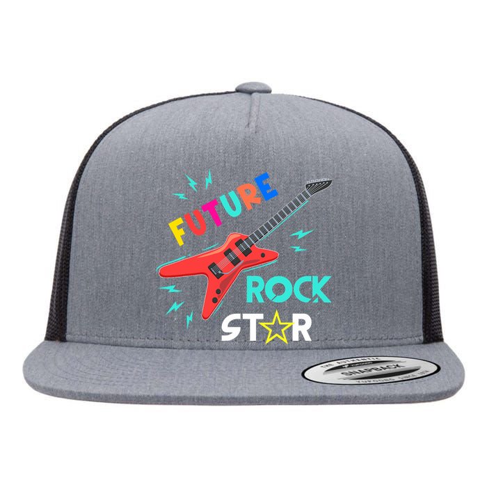 Future Rockstar Guitar Music Flat Bill Trucker Hat