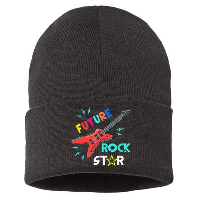 Future Rockstar Guitar Music Sustainable Knit Beanie