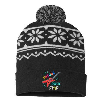 Future Rockstar Guitar Music USA-Made Snowflake Beanie