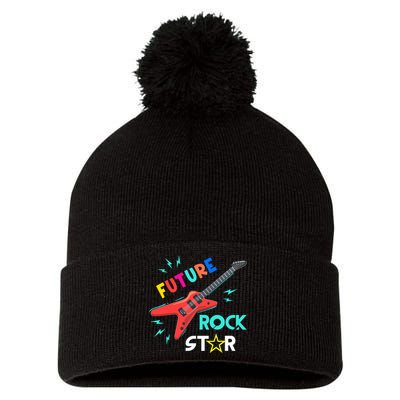 Future Rockstar Guitar Music Pom Pom 12in Knit Beanie