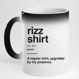 Funny Rizz Gen Z Gen Alpha Slang Charisma Meme Rizz 11oz Black Color Changing Mug