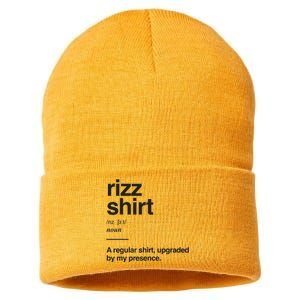 Funny Rizz Gen Z Gen Alpha Slang Charisma Meme Rizz Sustainable Knit Beanie