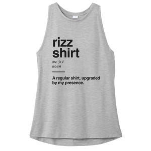 Funny Rizz Gen Z Gen Alpha Slang Charisma Meme Rizz Ladies PosiCharge Tri-Blend Wicking Tank