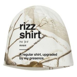 Funny Rizz Gen Z Gen Alpha Slang Charisma Meme Rizz Kati - Camo Knit Beanie