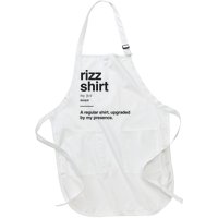 Funny Rizz Gen Z Gen Alpha Slang Charisma Meme Rizz Full-Length Apron With Pockets