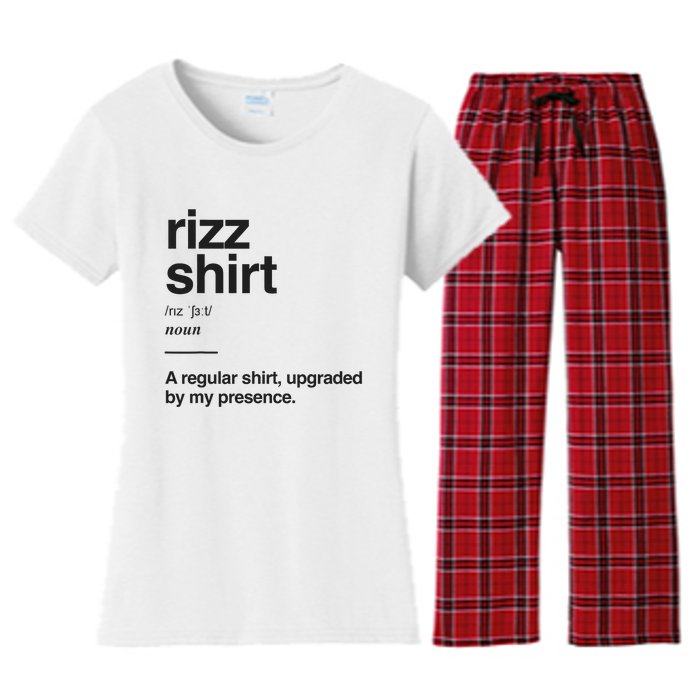 Funny Rizz Gen Z Gen Alpha Slang Charisma Meme Rizz Women's Flannel Pajama Set