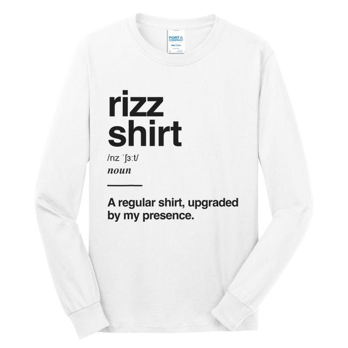 Funny Rizz Gen Z Gen Alpha Slang Charisma Meme Rizz Tall Long Sleeve T-Shirt