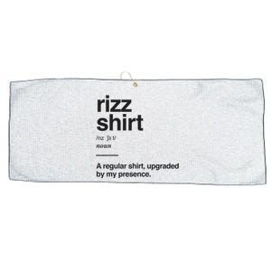 Funny Rizz Gen Z Gen Alpha Slang Charisma Meme Rizz Large Microfiber Waffle Golf Towel