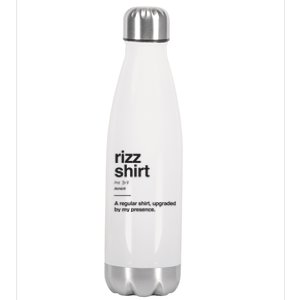 Funny Rizz Gen Z Gen Alpha Slang Charisma Meme Rizz Stainless Steel Insulated Water Bottle