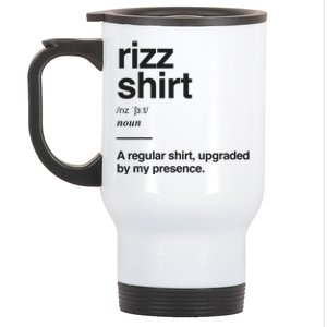 Funny Rizz Gen Z Gen Alpha Slang Charisma Meme Rizz Stainless Steel Travel Mug