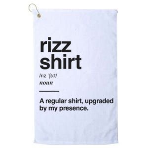 Funny Rizz Gen Z Gen Alpha Slang Charisma Meme Rizz Platinum Collection Golf Towel