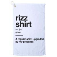 Funny Rizz Gen Z Gen Alpha Slang Charisma Meme Rizz Platinum Collection Golf Towel