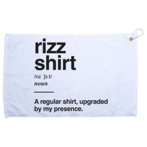 Funny Rizz Gen Z Gen Alpha Slang Charisma Meme Rizz Grommeted Golf Towel