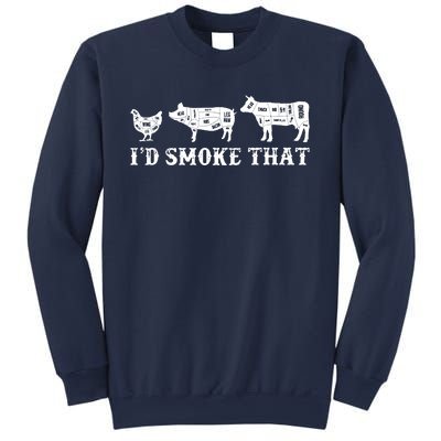 Funny Retro Grilling BBQ Smoker Chef Dad Gift Id Smoke That Sweatshirt