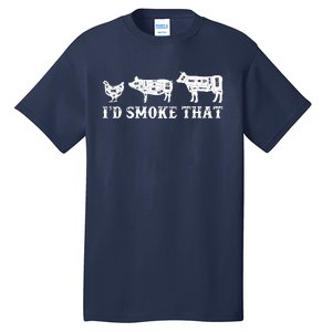 Funny Retro Grilling BBQ Smoker Chef Dad Gift Id Smoke That Tall T-Shirt