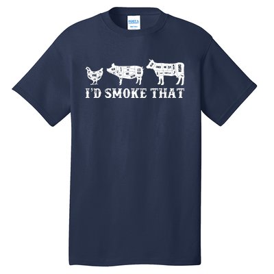 Funny Retro Grilling BBQ Smoker Chef Dad Gift Id Smoke That Tall T-Shirt