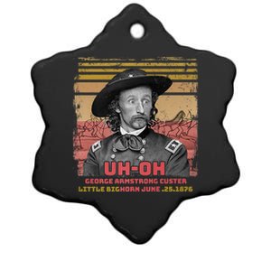 Funny Reaction George Armstrong Custer Little Bighorn Ceramic Star Ornament