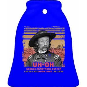 Funny Reaction George Armstrong Custer Little Bighorn Ceramic Bell Ornament