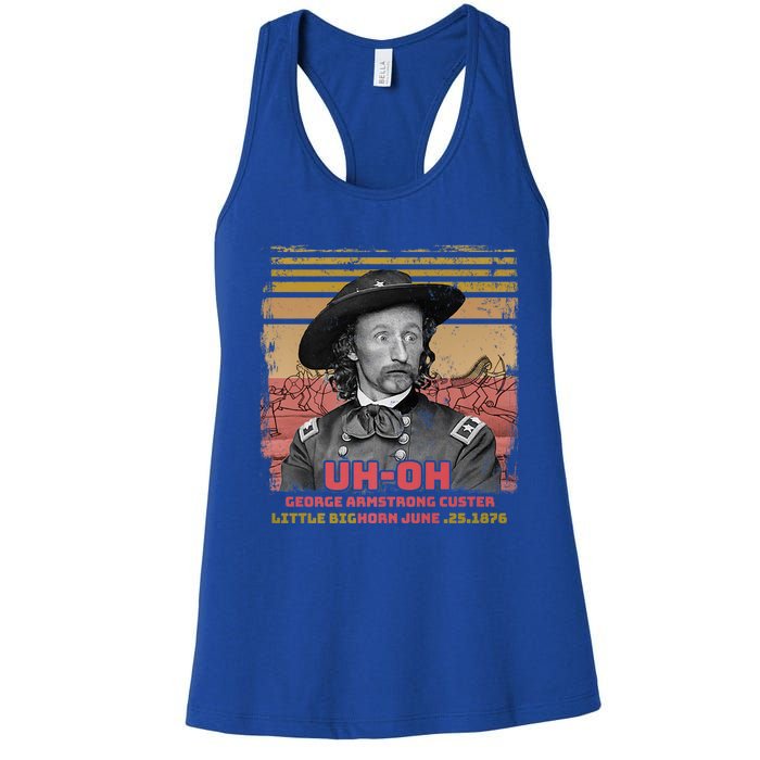 Funny Reaction George Armstrong Custer Little Bighorn Women's Racerback Tank