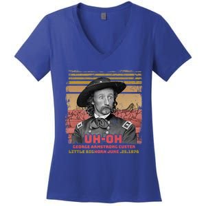 Funny Reaction George Armstrong Custer Little Bighorn Women's V-Neck T-Shirt