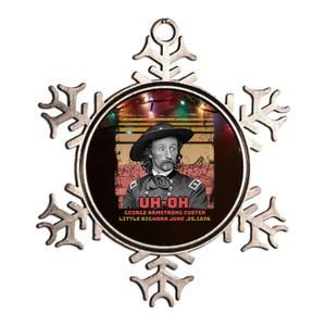 Funny Reaction George Armstrong Custer Little Bighorn Metallic Star Ornament