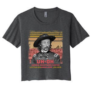 Funny Reaction George Armstrong Custer Little Bighorn Women's Crop Top Tee