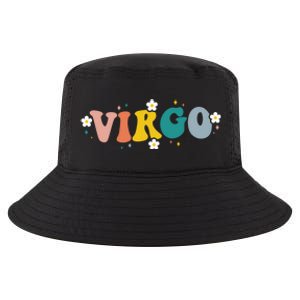 Floral Retro Groovy Virgo Astrology Zodiac Sign Gift Cool Comfort Performance Bucket Hat