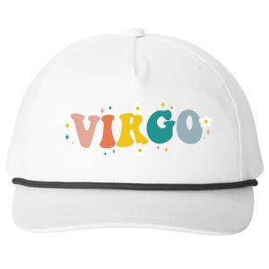 Floral Retro Groovy Virgo Astrology Zodiac Sign Gift Snapback Five-Panel Rope Hat