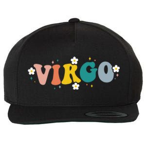 Floral Retro Groovy Virgo Astrology Zodiac Sign Gift Wool Snapback Cap