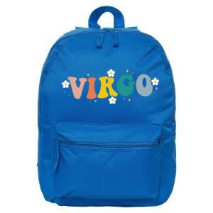 Floral Retro Groovy Virgo Astrology Zodiac Sign Gift 16 in Basic Backpack