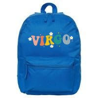 Floral Retro Groovy Virgo Astrology Zodiac Sign Gift 16 in Basic Backpack