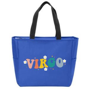 Floral Retro Groovy Virgo Astrology Zodiac Sign Gift Zip Tote Bag