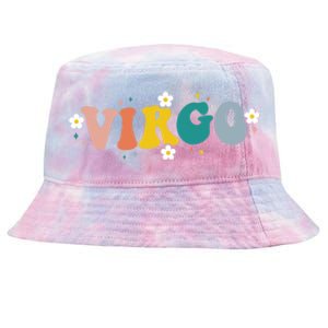 Floral Retro Groovy Virgo Astrology Zodiac Sign Gift Tie-Dyed Bucket Hat