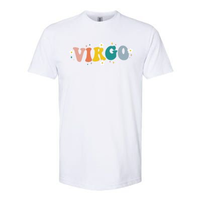 Floral Retro Groovy Virgo Astrology Zodiac Sign Gift Softstyle® CVC T-Shirt