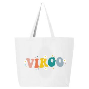 Floral Retro Groovy Virgo Astrology Zodiac Sign Gift 25L Jumbo Tote