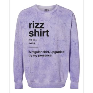 Funny Rizz Gen Z Gen Alpha Slang Charisma Meme Rizz Gift Colorblast Crewneck Sweatshirt