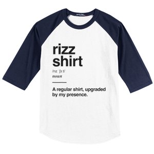 Funny Rizz Gen Z Gen Alpha Slang Charisma Meme Rizz Gift Baseball Sleeve Shirt