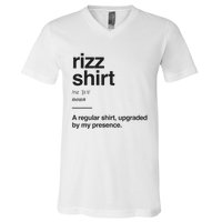 Funny Rizz Gen Z Gen Alpha Slang Charisma Meme Rizz Gift V-Neck T-Shirt